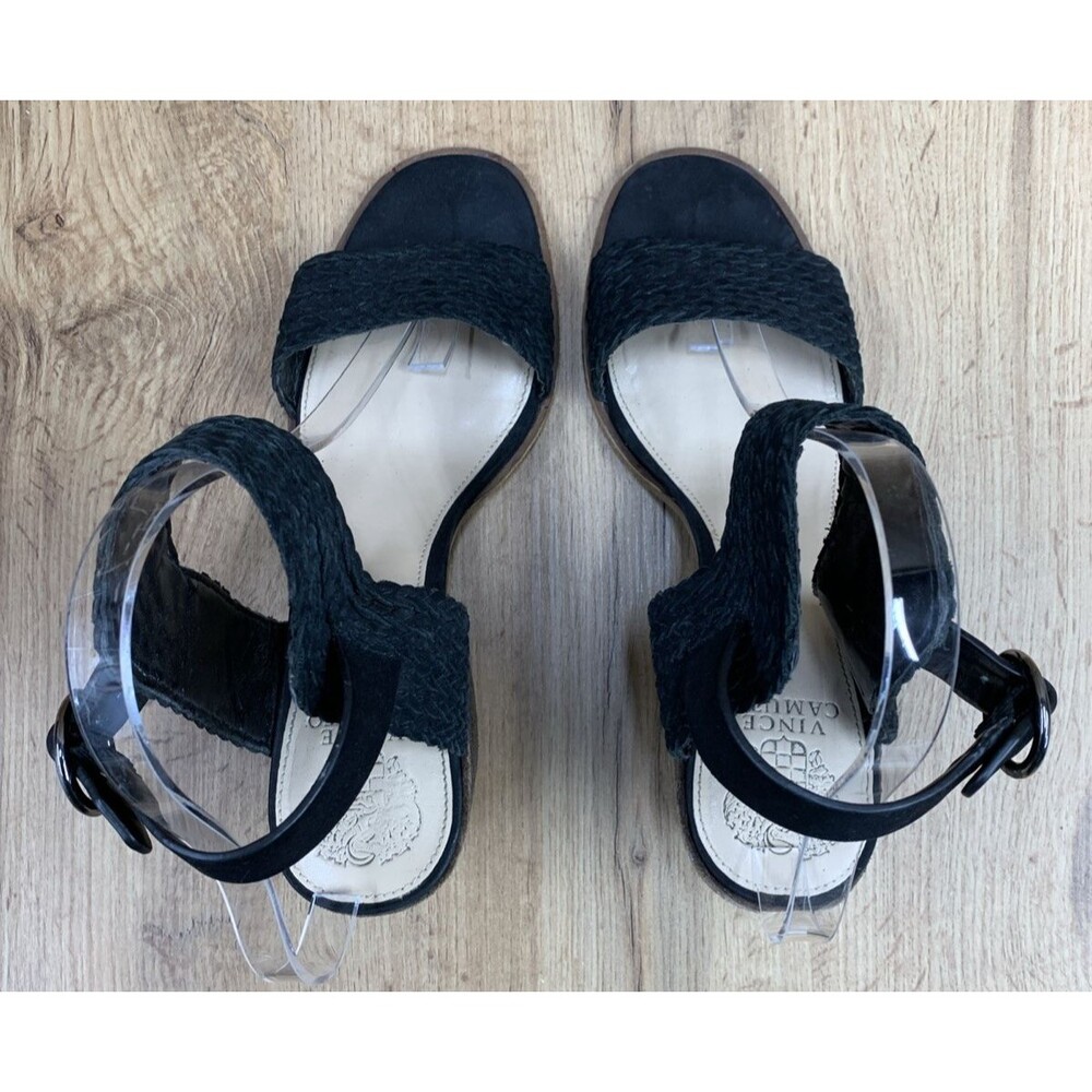Vince Camuto Womens Kolema Block Heel Sandal Shoes Strap back Black  Size US 9M - Picture 12 of 16
